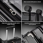 TravelMate – Suitcase with USB & Front Lid